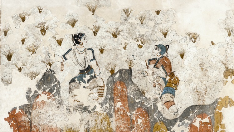 Un volumen para las obras maestras de los frescos de Akrotiri en Santorini