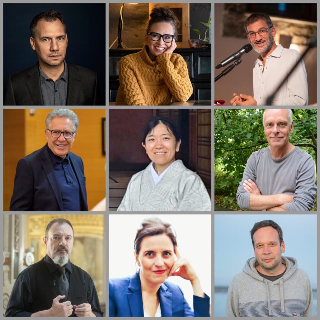 De izquierda a derecha: Sebastian Fitzek , Yrsa Sigurdardottir, Fabio Stassi, Zulfu Livaneli, Maria Kinuko Fukami, Will Gmelding, Carlo Lucarelli, Cara Hoffman, Bjorn Kuhligk