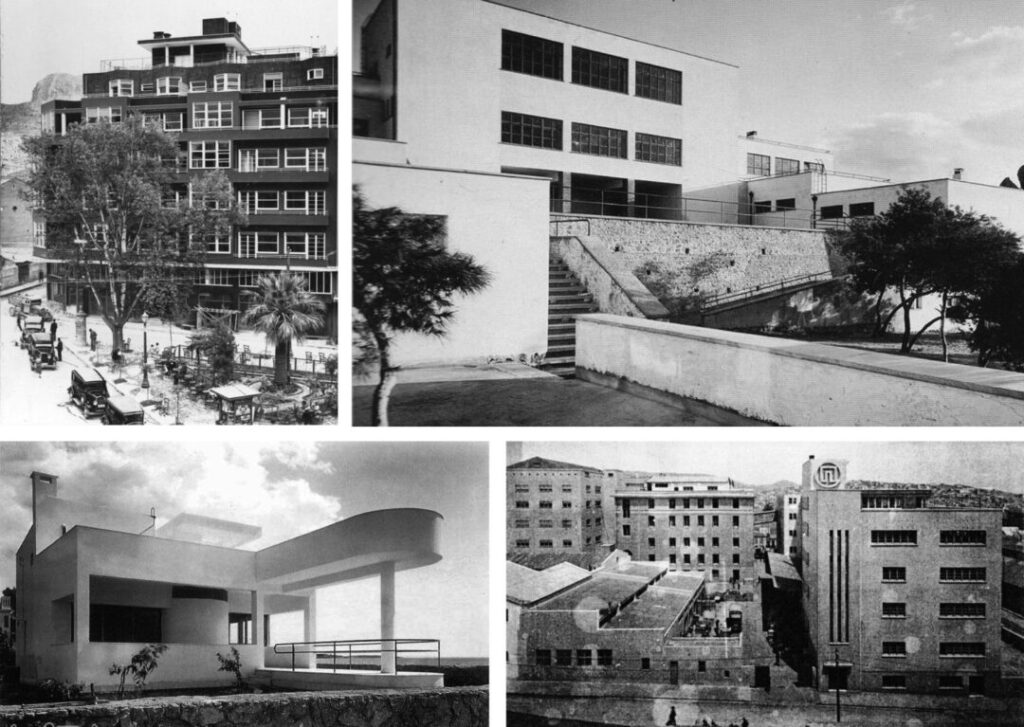 Algunos proyectos modernos típicos construidos durante la IV era de la C.I.A.M. Fuente: Crónicas Técnicas vía www.archetype.gr