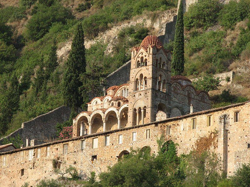 Monasterio de Pantanassa en Mistra (por Ed89 vía Wikimedia Commons)